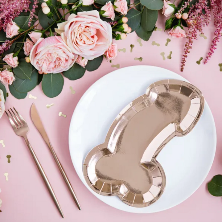 ROSE GOLD SAME PENIS FOREVER PLATES Party Deco kitchen & entertaining Bonjour Fete - Party Supplies