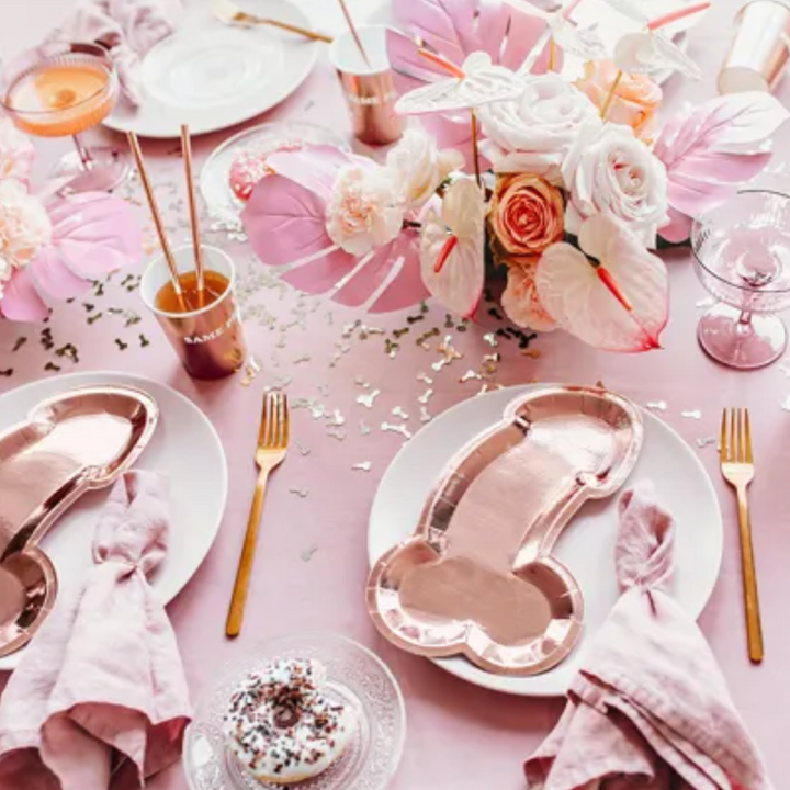 ROSE GOLD SAME PENIS FOREVER PLATES Party Deco kitchen & entertaining Bonjour Fete - Party Supplies