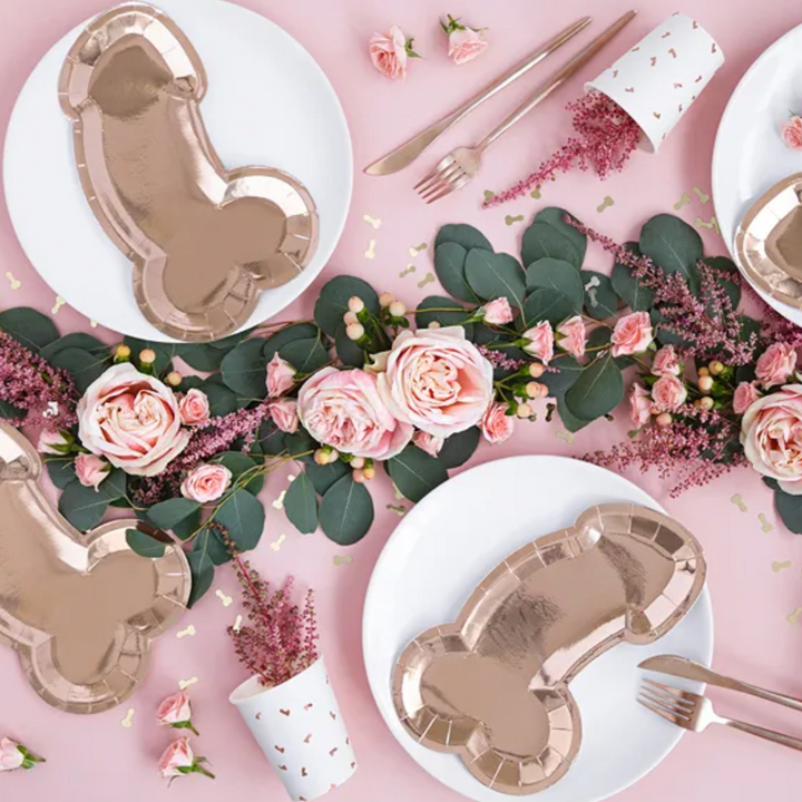 ROSE GOLD SAME PENIS FOREVER PLATES Party Deco kitchen & entertaining Bonjour Fete - Party Supplies