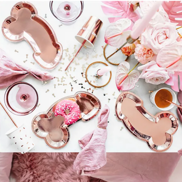 ROSE GOLD SAME PENIS FOREVER PLATES Party Deco kitchen & entertaining Bonjour Fete - Party Supplies