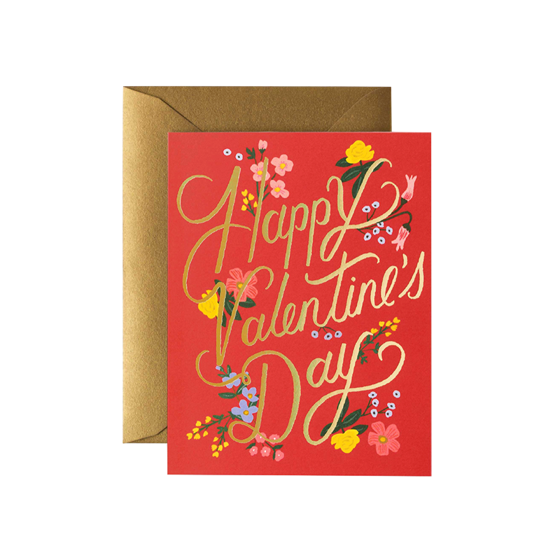 ROUGE VALENTINE'S DAY CARD BY RIFLE PAPER CO. Rifle Paper Co. Valentine’s Day Card Bonjour Fete - Party Supplies