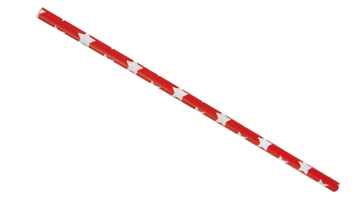RED & BLUE STARS PAPER STRAWS Unique Bonjour Fete - Party Supplies