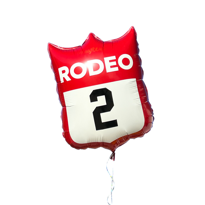 RODEO BACK NUMBER FOIL BALLOON Party West Bonjour Fete - Party Supplies