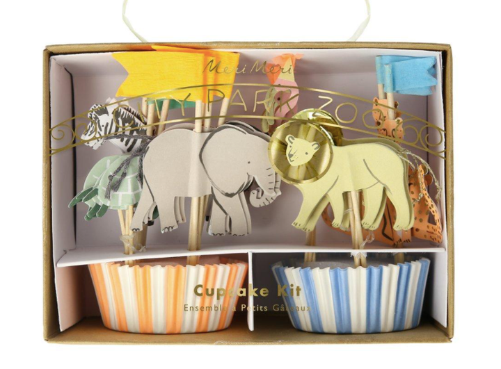 SAFARI ANIMALS CUPCAKE KIT Meri Meri Cupcake Kit Bonjour Fete - Party Supplies