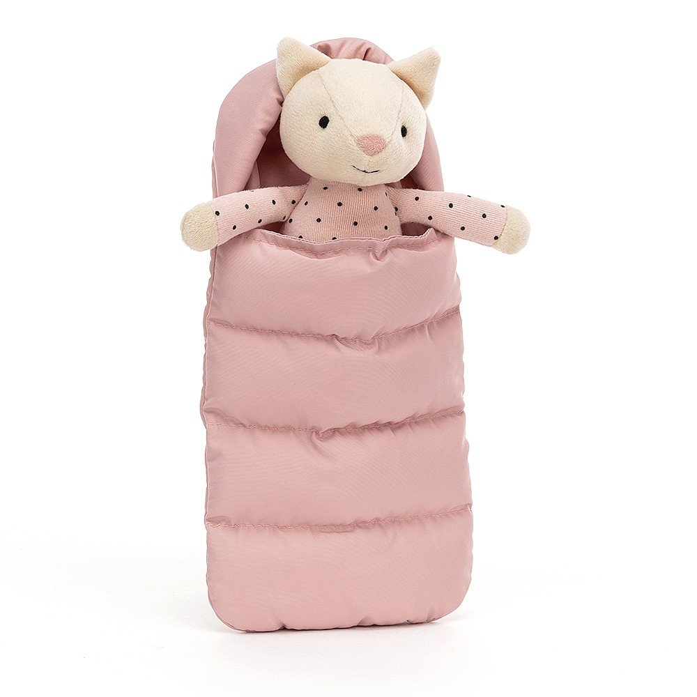 SLEEPING BAG SNUGGLER CAT BY JELLYCAT Jellycat Dolls & Stuffed Animals Bonjour Fete - Party Supplies