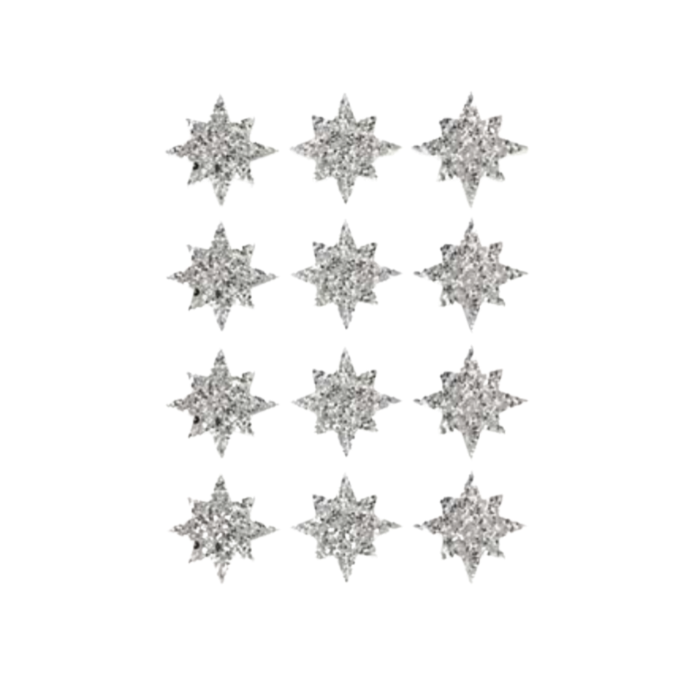 SILVER ECO GLITTER STAR STICKERS Meri Meri PASTEL TISSUE FRINGE  CHRISTMAS CRACKERS Bonjour Fete - Party Supplies