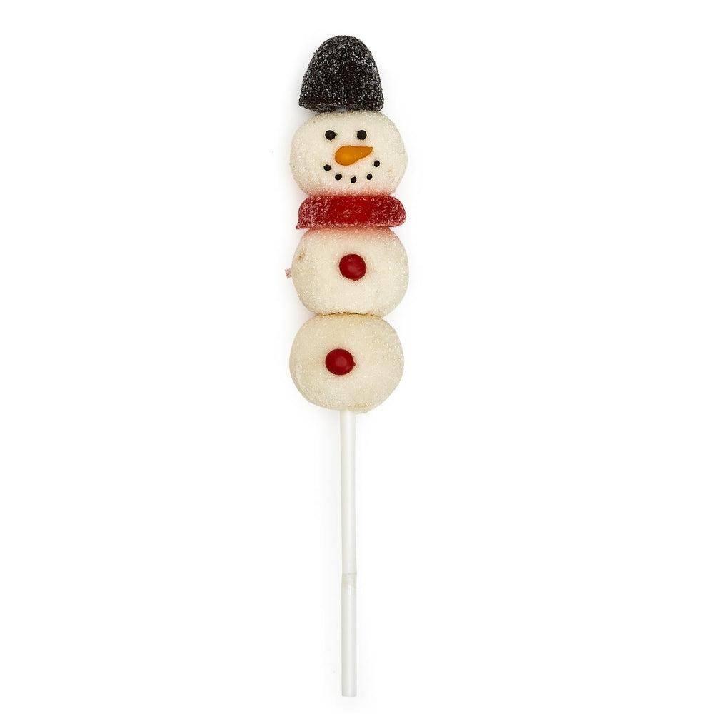 SNOWMAN MARSHMALLOW AND JELLY CANDY LOLLIPOP Two's Company Christmas Candy Bonjour Fete - Party Supplies