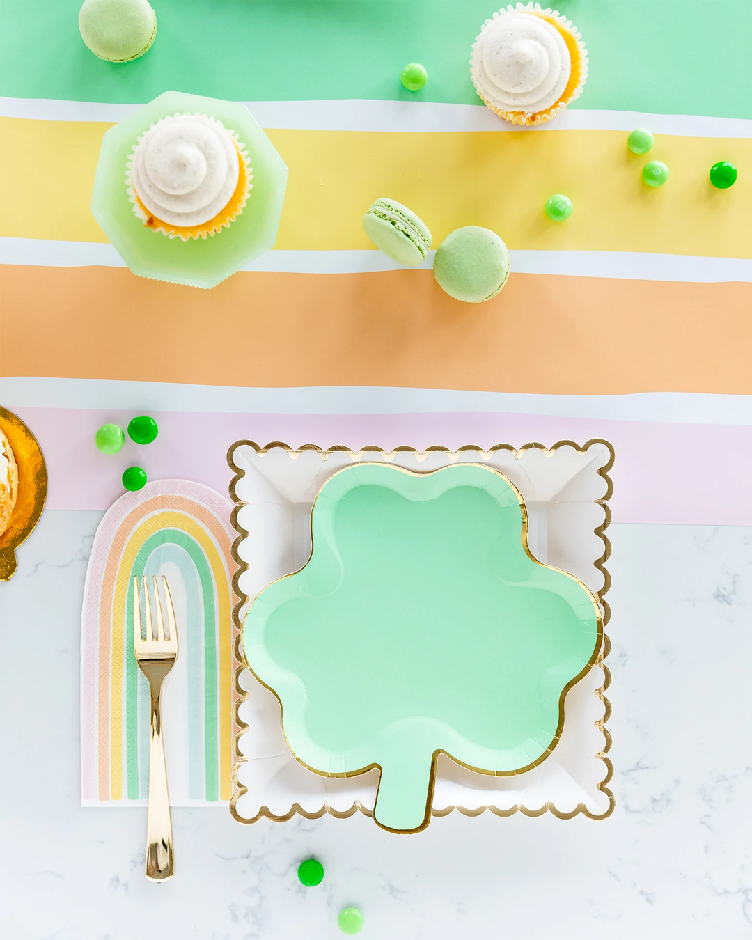 PASTEL CLOVER SHAPED PLATE BY MY MIND'S EYE My Mind’s Eye Bonjour Fete - Party Supplies