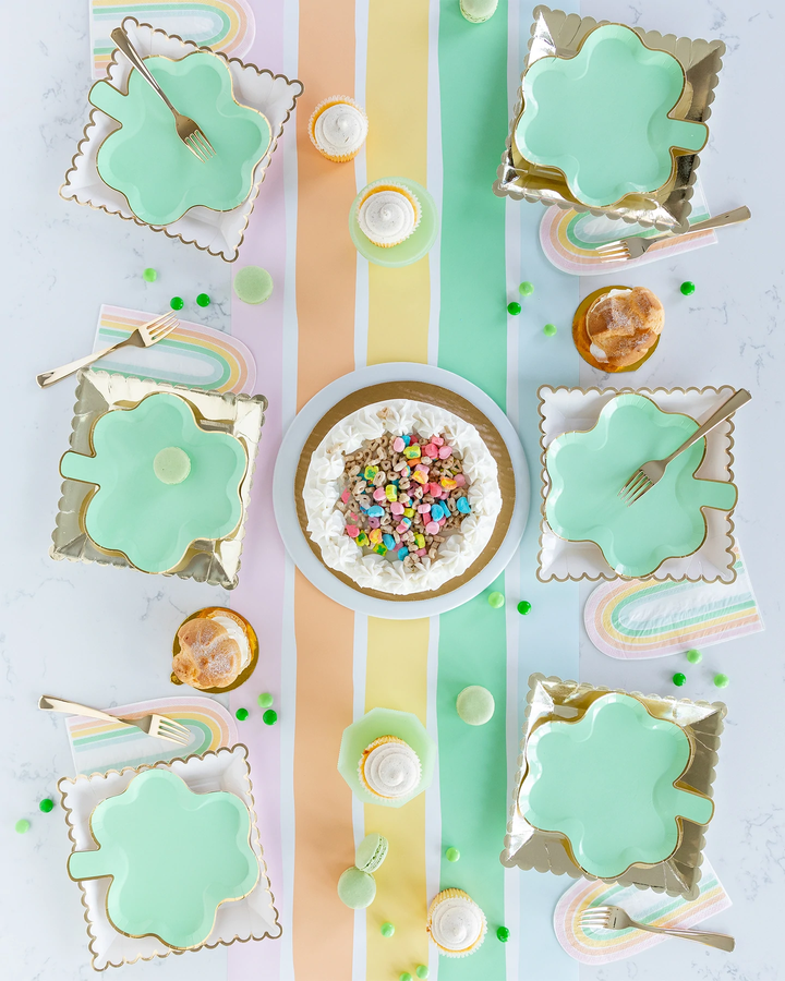 PASTEL CLOVER SHAPED PLATE BY MY MIND'S EYE My Mind’s Eye Bonjour Fete - Party Supplies