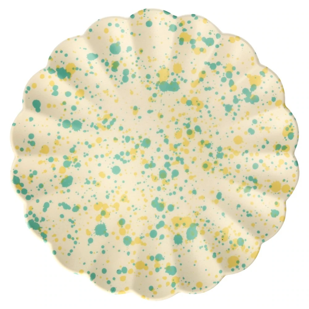 SPECKLED BAMBOO PLATES - party supplies