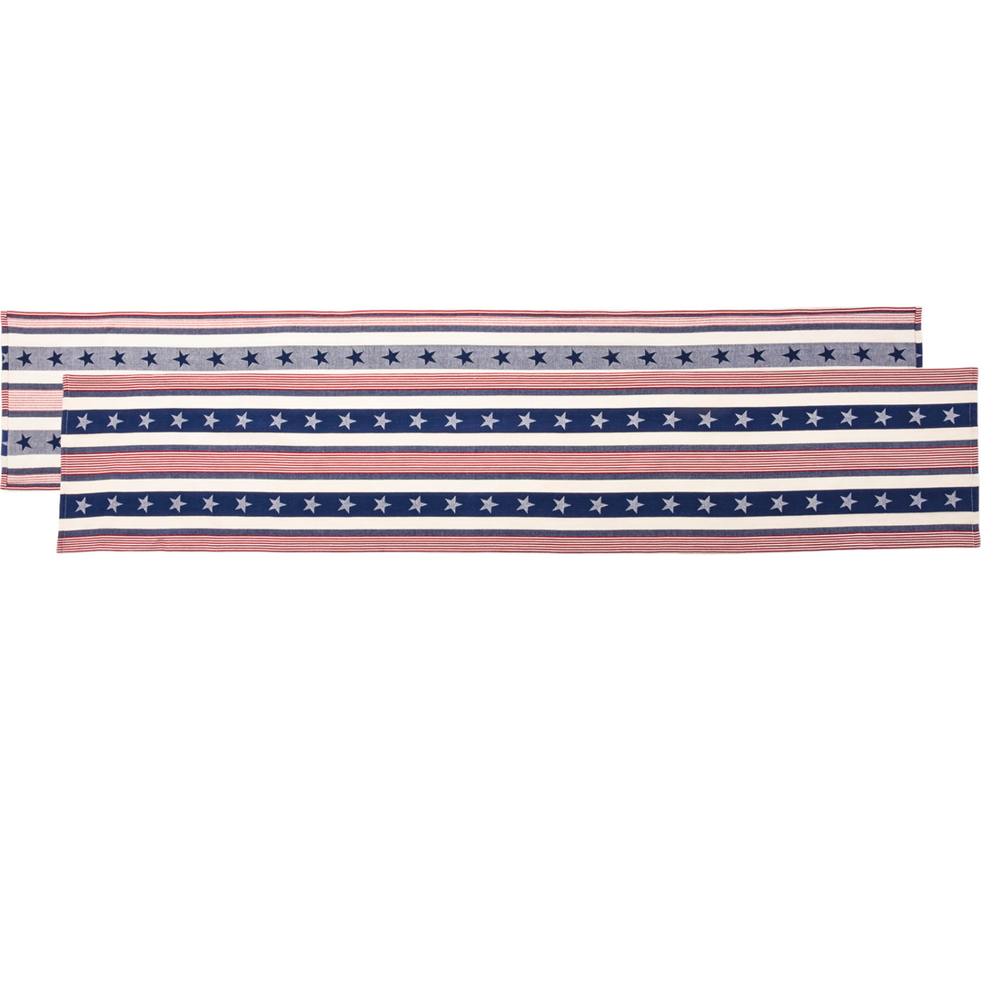 STARS AND STRIPES TABLE RUNNER Primitives By Kathy Bonjour Fete - Party Supplies