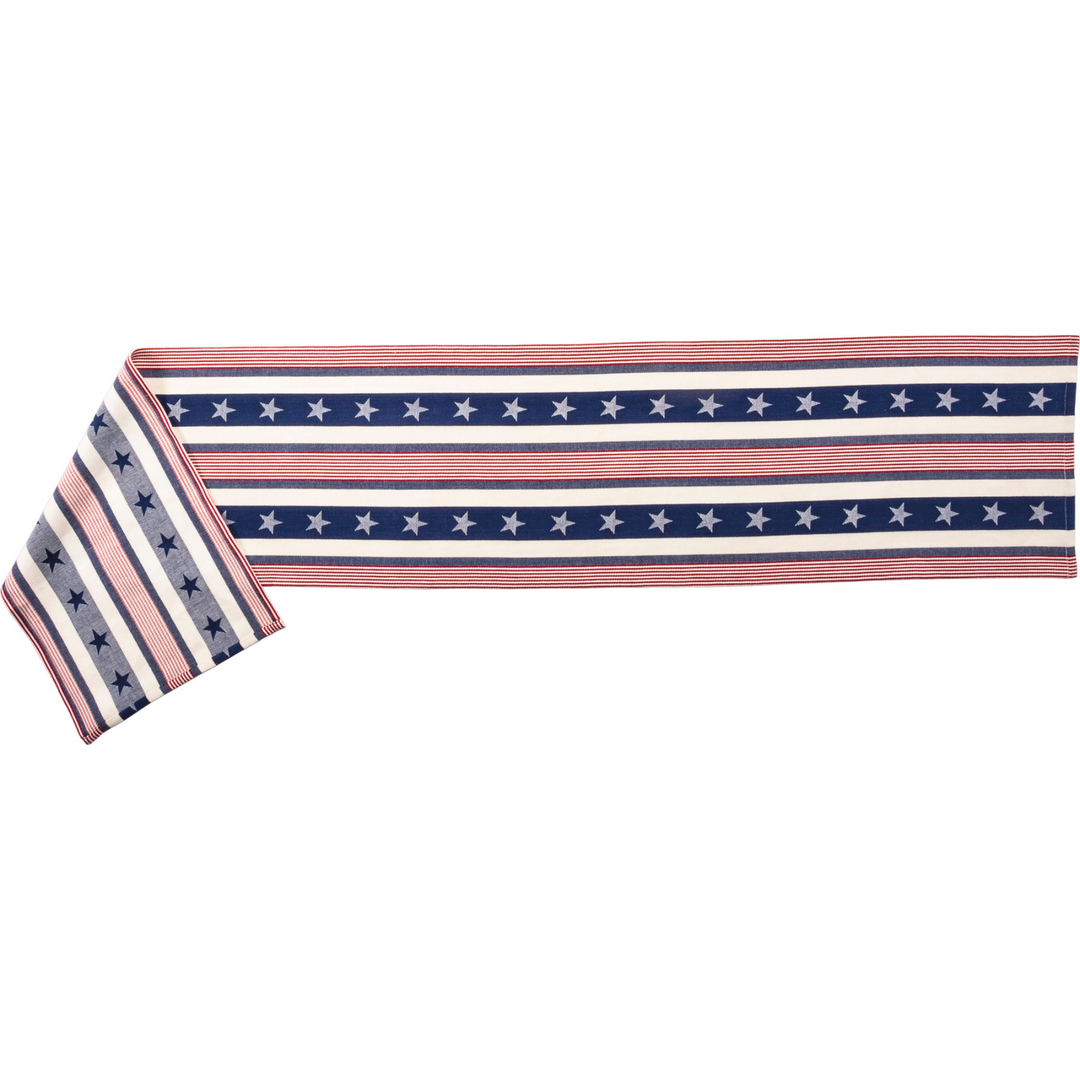 STARS AND STRIPES TABLE RUNNER Primitives By Kathy Bonjour Fete - Party Supplies