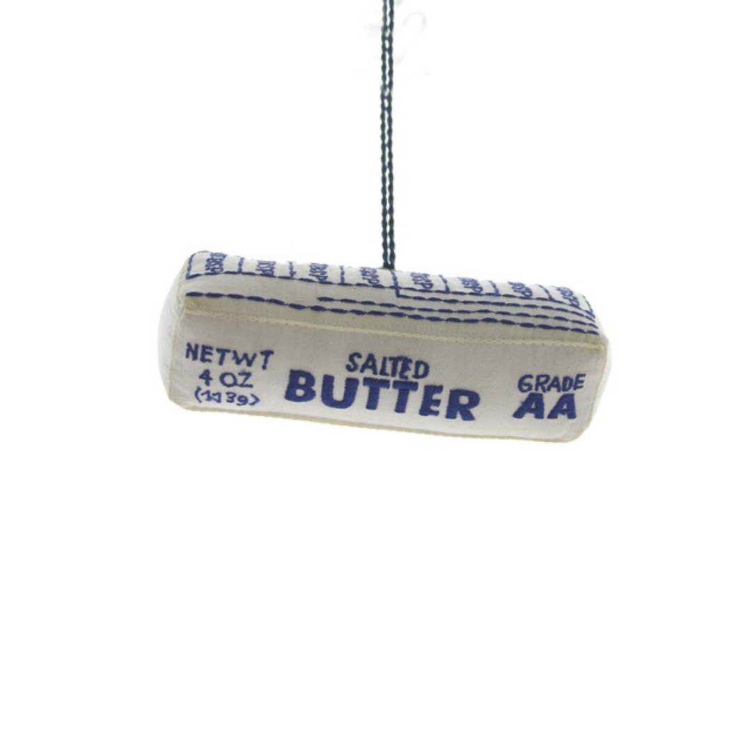 STITCHED BUTTER ORNAMENT Cody Foster Co. Christmas Ornament Bonjour Fete - Party Supplies