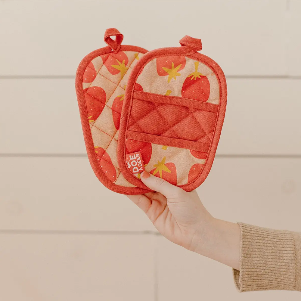 STRAWBERRY MINI MITTS Doe A Deer Bonjour Fete - Party Supplies