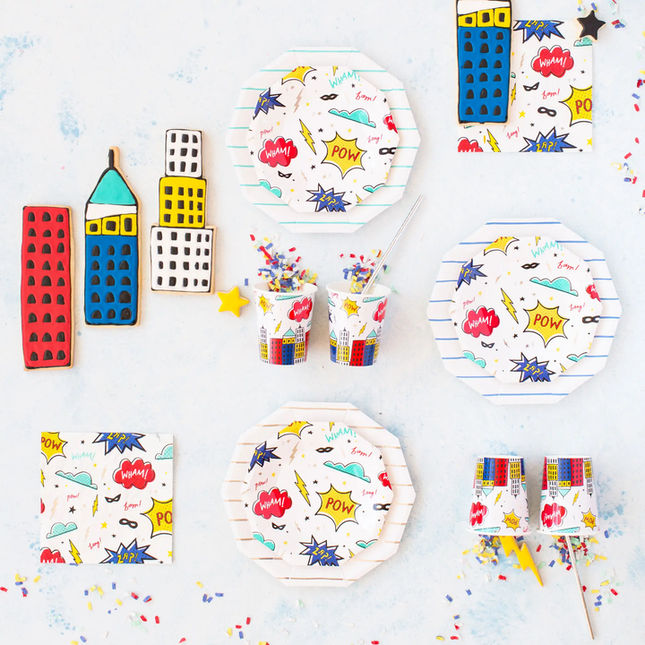 SUPERHERO LARGE NAPKINS Bonjour Fête Plates Bonjour Fete - Party Supplies