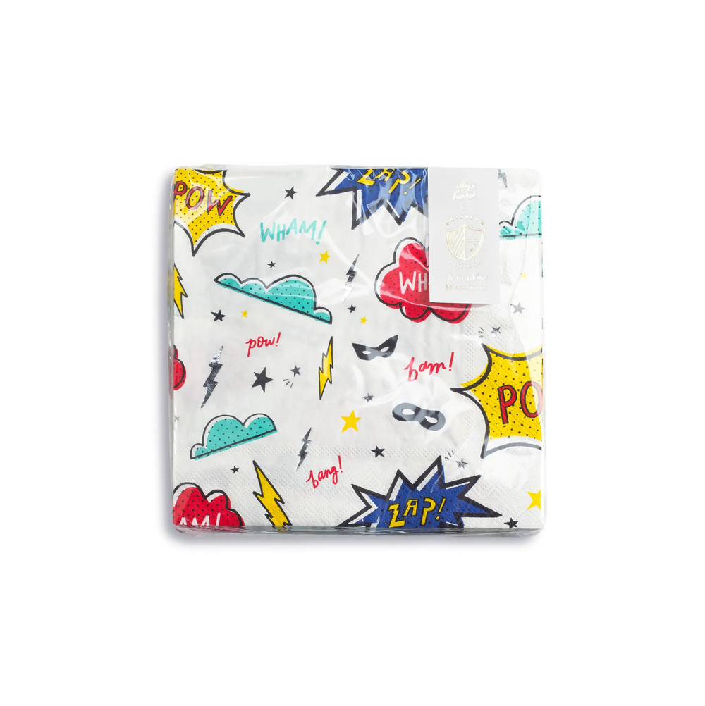 SUPERHERO LARGE NAPKINS Bonjour Fête Plates Bonjour Fete - Party Supplies