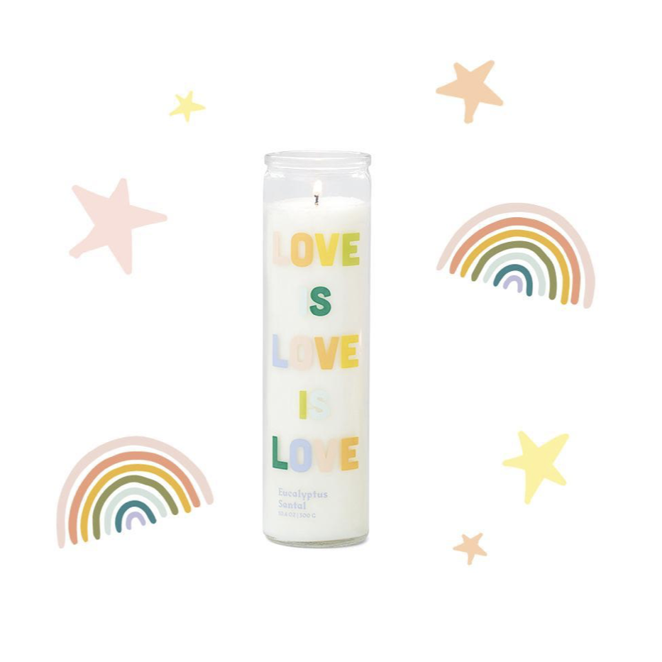 LOVE IS LOVE PRAYER CANDLE Paddywax Home Candles Bonjour Fete - Party Supplies