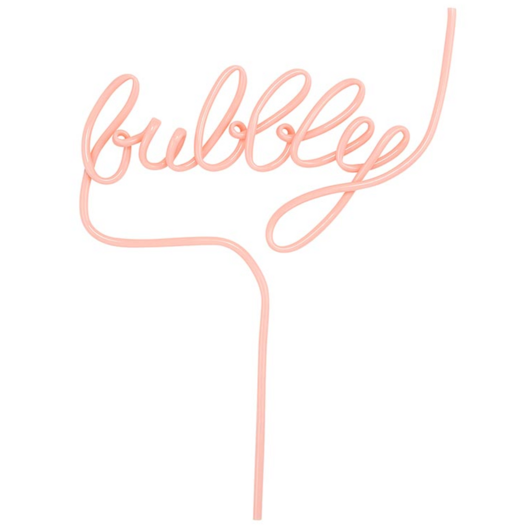 WORD STRAW - BUBBLY Santa Barbara Design Studio by Creative Brands STRAWS Bonjour Fete - Party Supplies