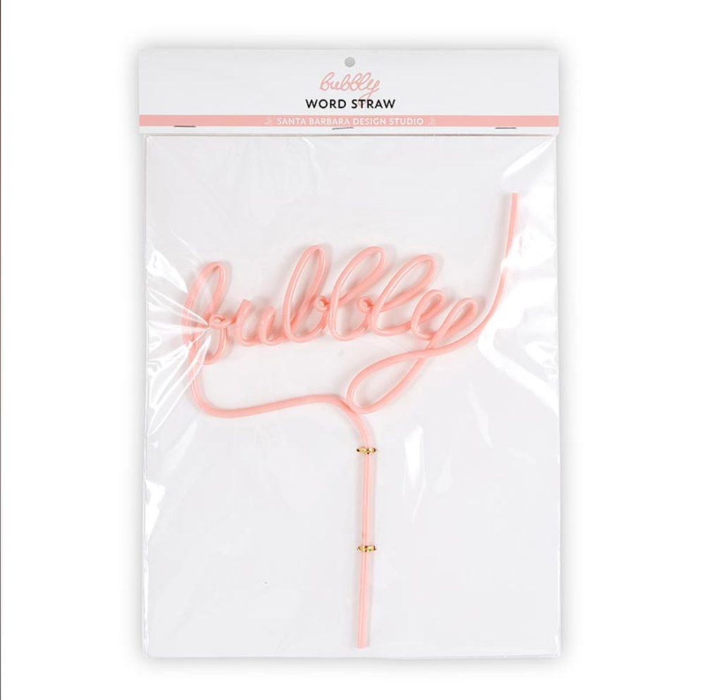 WORD STRAW - BUBBLY Santa Barbara Design Studio by Creative Brands STRAWS Bonjour Fete - Party Supplies