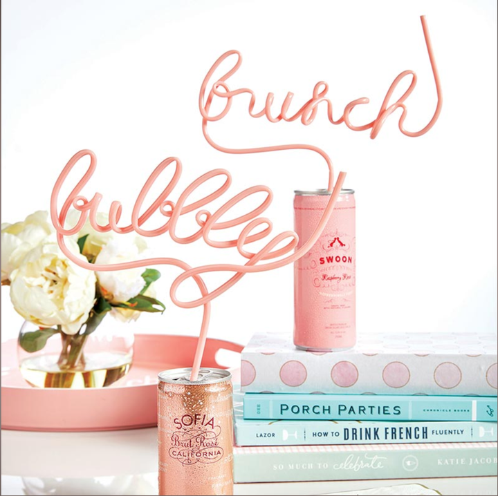 WORD STRAW - BUBBLY Santa Barbara Design Studio by Creative Brands STRAWS Bonjour Fete - Party Supplies