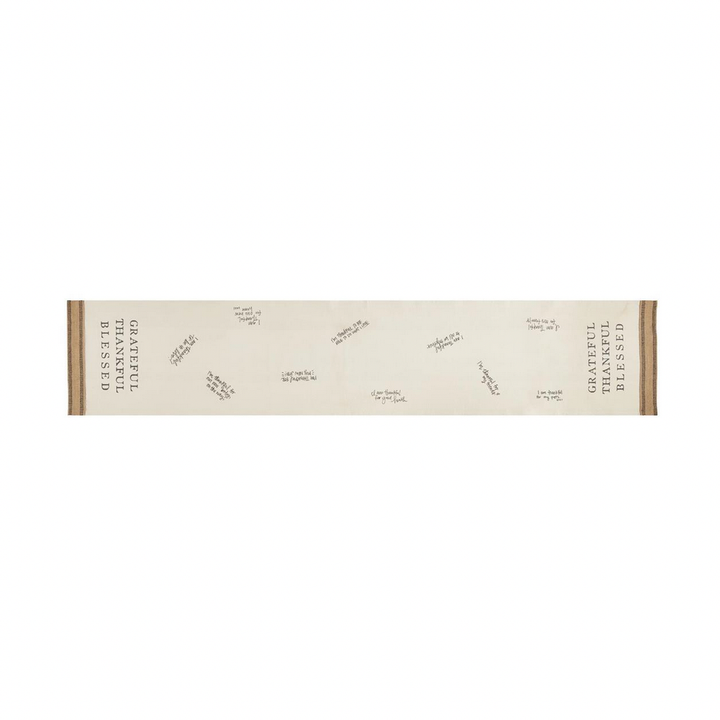 THANKFUL TABLE RUNNER Mud Pie Thanksgiving Tableware Bonjour Fete - Party Supplies