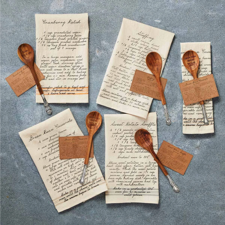 SWEET POTATO RECIPE SPOON AND HAND TOWEL SET Mud Pie Thanksgiving Tableware Bonjour Fete - Party Supplies