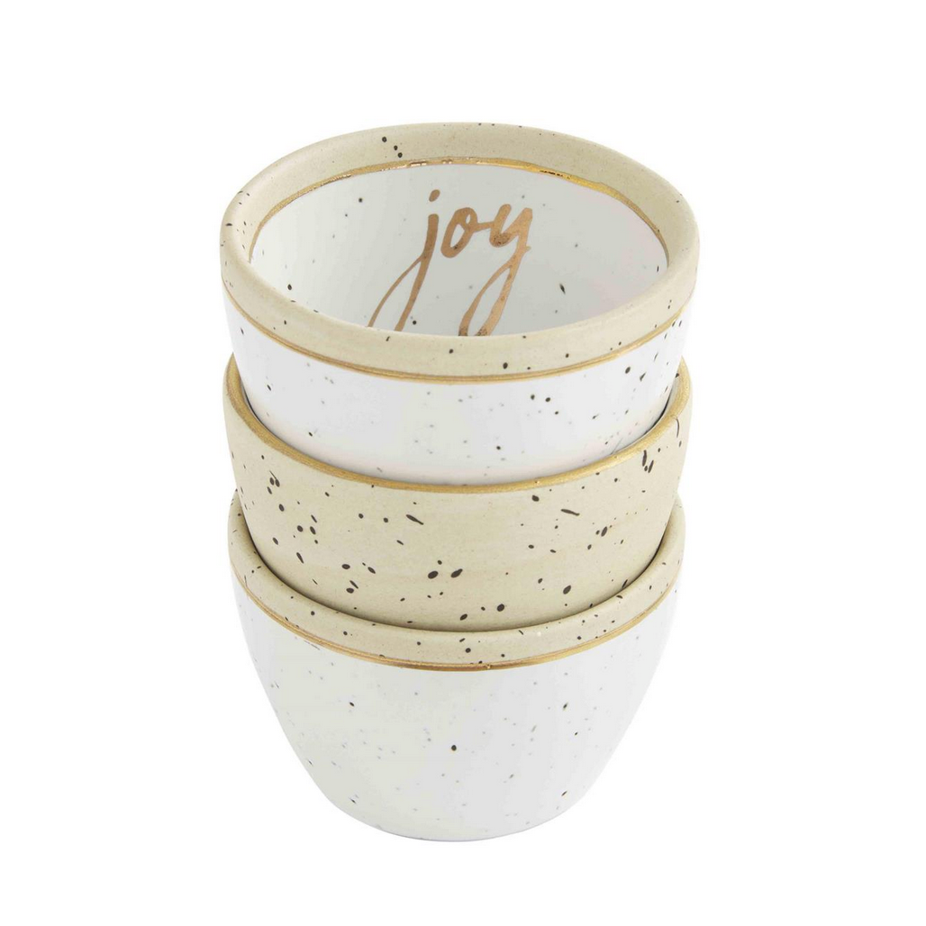 GOLD JOY RAMEKIN SET Mud Pie Bonjour Fete - Party Supplies