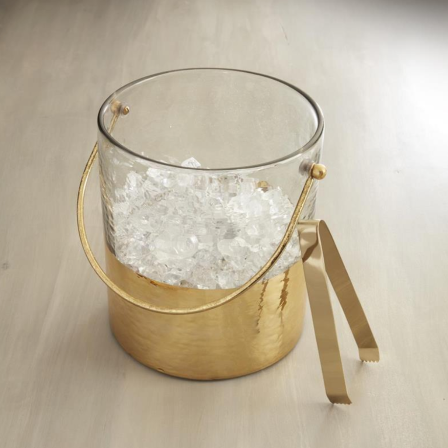 GOLD ICE BUCKET SET Mud Pie Bonjour Fete - Party Supplies