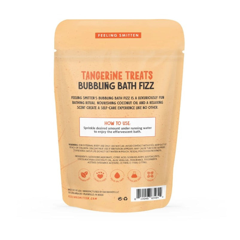 TANGERINE TREAT BUBBLING BATH FIZZ Feeling Smitten Kid's Bath Bonjour Fete - Party Supplies