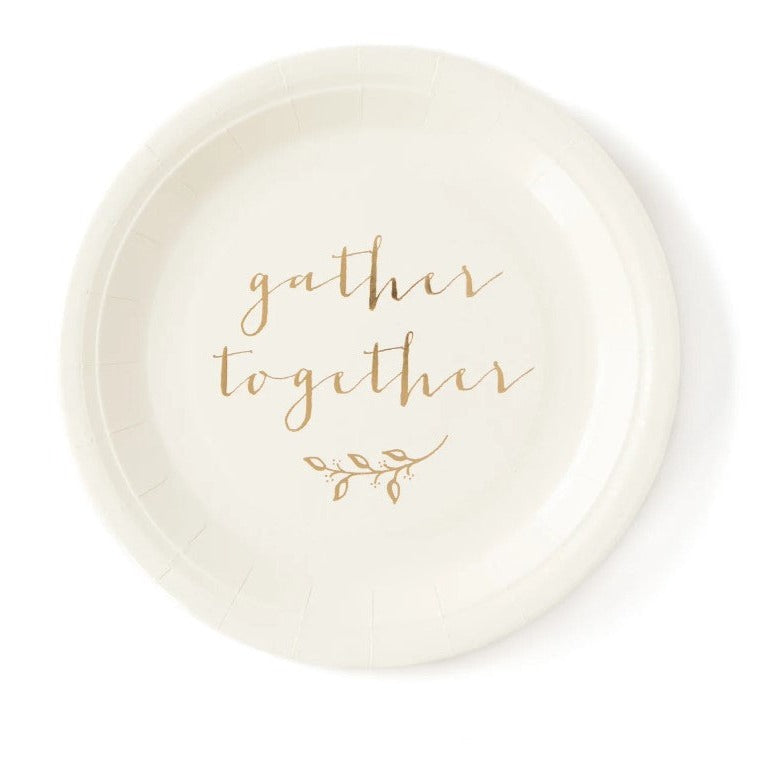 GATHER TOGETHER PLATES My Mind’s Eye Plates Bonjour Fete - Party Supplies