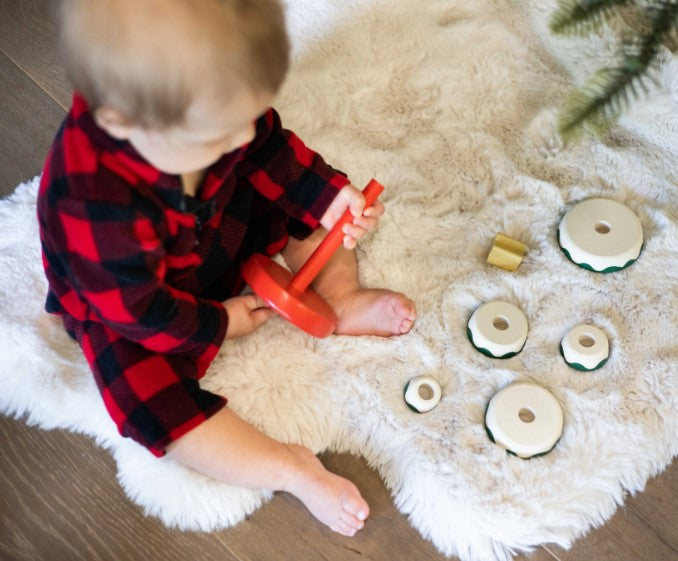 CHRISTMAS TREE HOLIDAY STACK TOY Pearhead Christmas Toy Bonjour Fete - Party Supplies