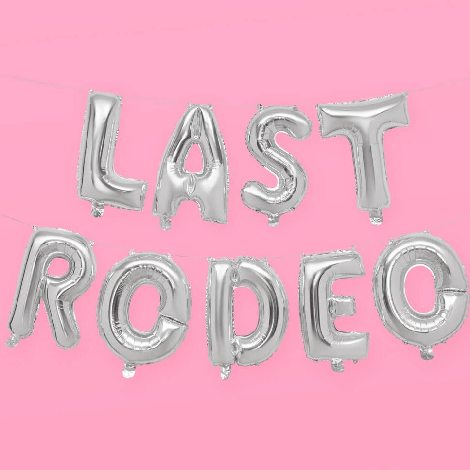 LAST RODEO BACHELORETTE BALLOON BANNER xo, Fetti Balloon Bonjour Fete - Party Supplies