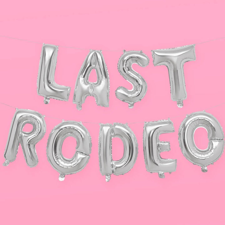 LAST RODEO BACHELORETTE BALLOON BANNER xo, Fetti Balloon Bonjour Fete - Party Supplies