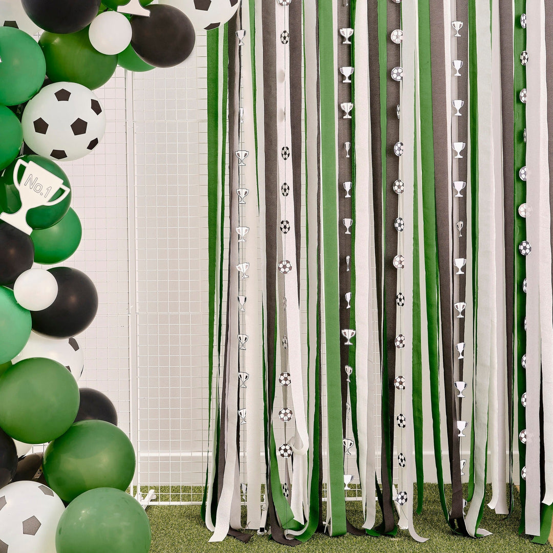 SOCCER PARTY STREAMER BACKDROP Ginger Ray UK Bonjour Fete - Party Supplies