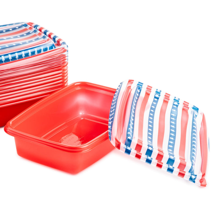 PATRIOTIC FOOD STORAGE SET Core Home Bonjour Fete - Party Supplies