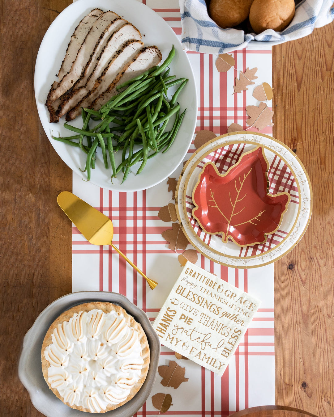 HARVEST THANKFUL WORDS NAPKIN My Mind's Eye Thanksgiving Tableware Bonjour Fete - Party Supplies