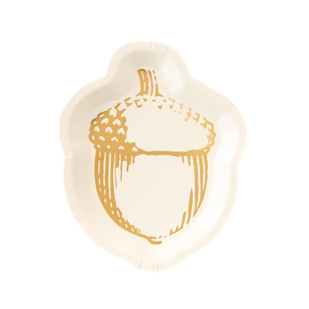 HARVEST ACORN SHAPED PLATES My Mind’s Eye Plates Bonjour Fete - Party Supplies