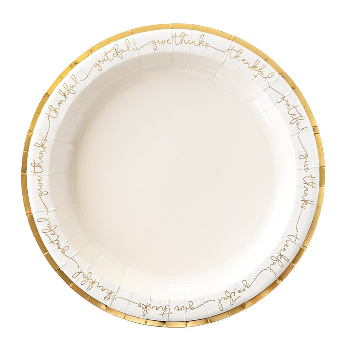 HARVEST WORDS CHARGER PLATE My Mind’s Eye Plates Bonjour Fete - Party Supplies