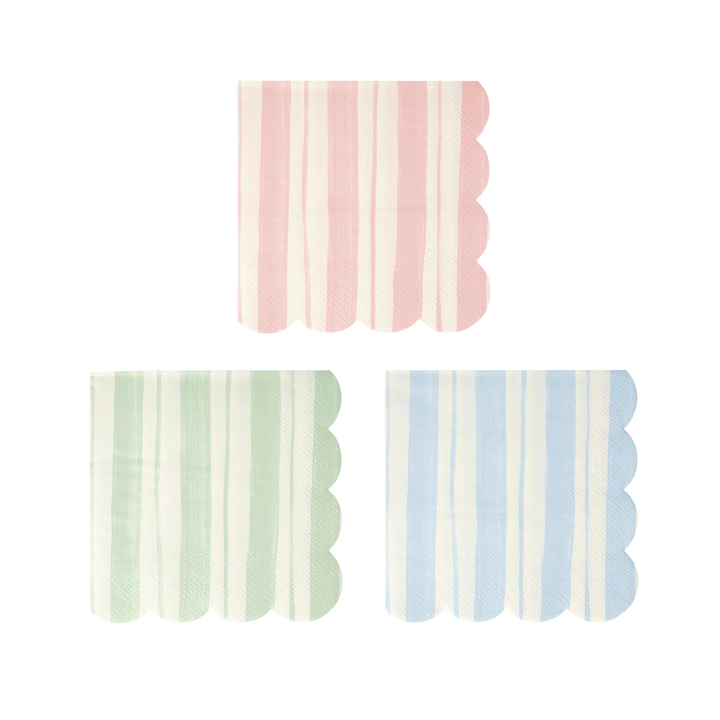 TICKING STRIPE NAPKINS Meri Meri Napkins Bonjour Fete - Party Supplies