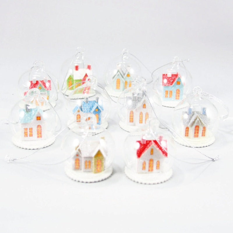 FROSTY ABODE SNOW GLOBE ORNAMENT BY CODY FOSTER Cody Foster Co. Christmas Ornament Bonjour Fete - Party Supplies
