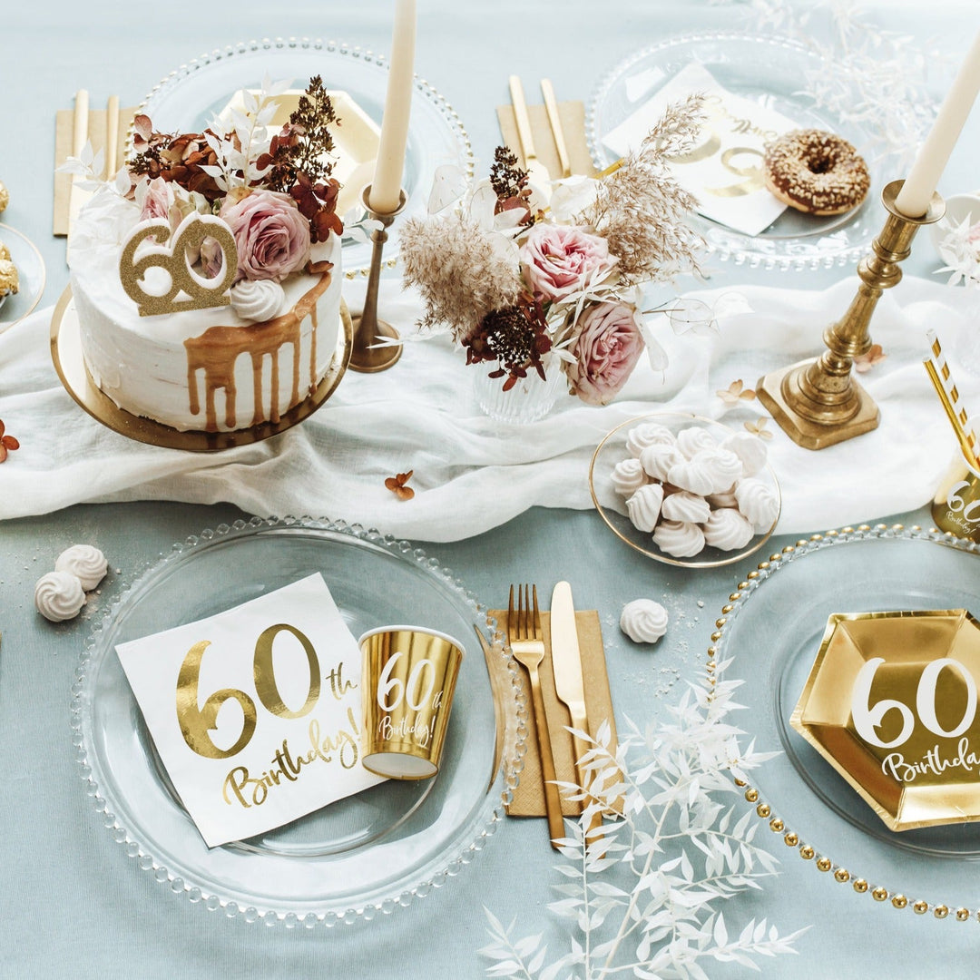 60TH BIRTHDAY GOLD PLATES – Bonjour Fête