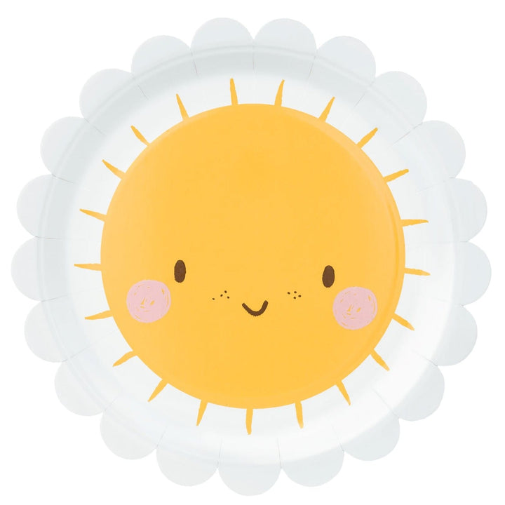 SUNSHINE DESSERT PLATES Party Deco Plates Bonjour Fete - Party Supplies