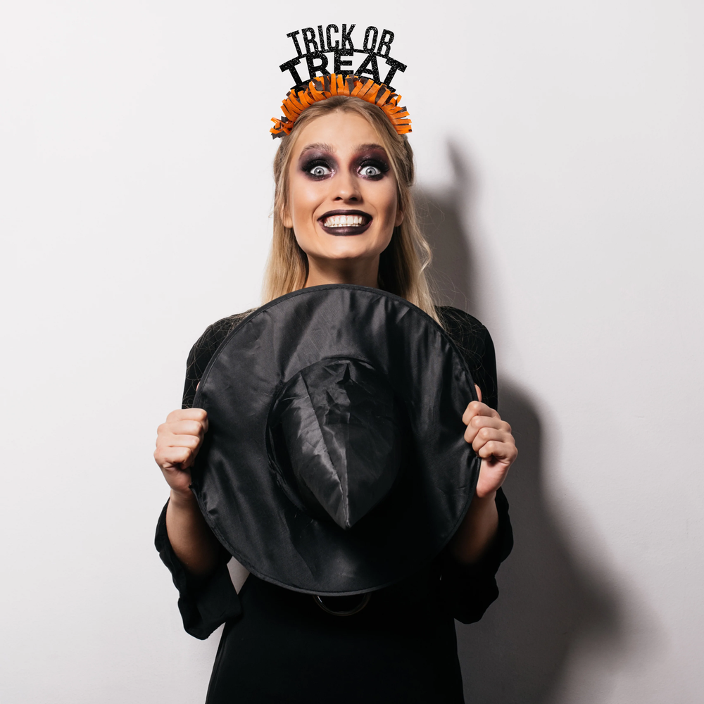 TRICK OR TREAT HALLOWEEN PARTY CROWN Festive Gal Halloween Costumes Bonjour Fete - Party Supplies