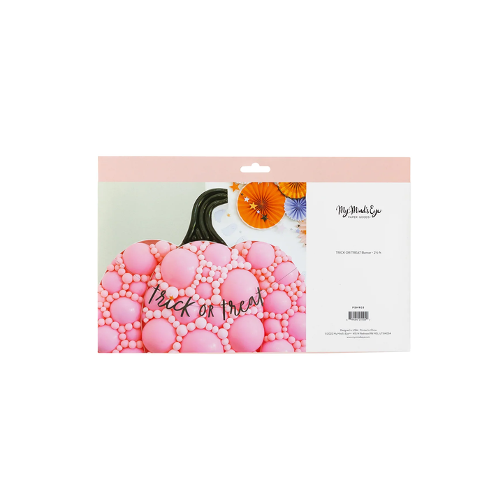 TRICK OR TREAT WORD BANNER My Mind’s Eye Halloween Party Decorations Bonjour Fete - Party Supplies