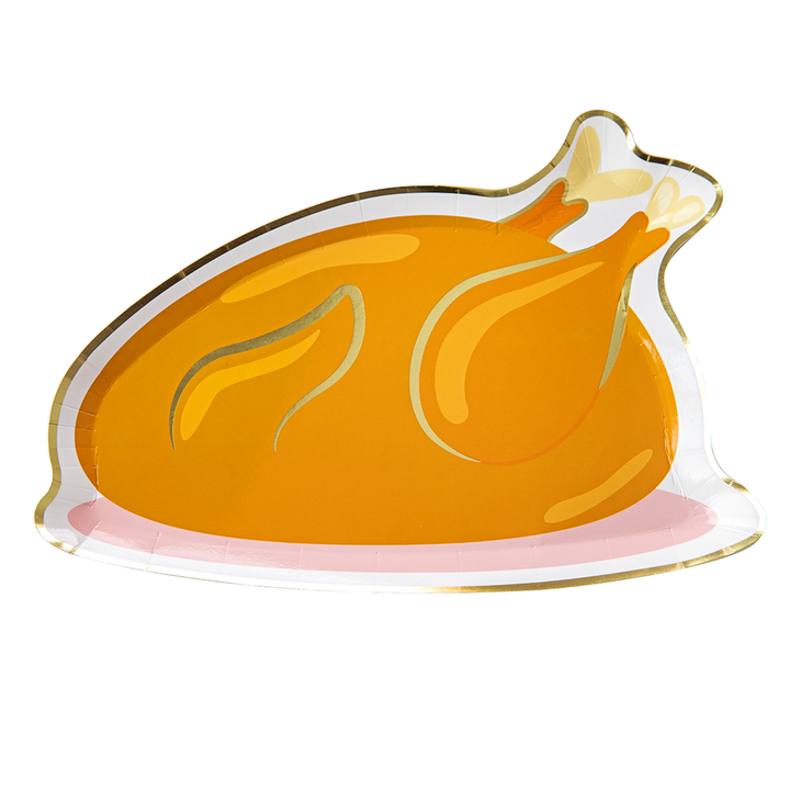 THANKSGIVING TURKEY PLATE Jollity & Co. Thanksgiving Tableware Bonjour Fete - Party Supplies