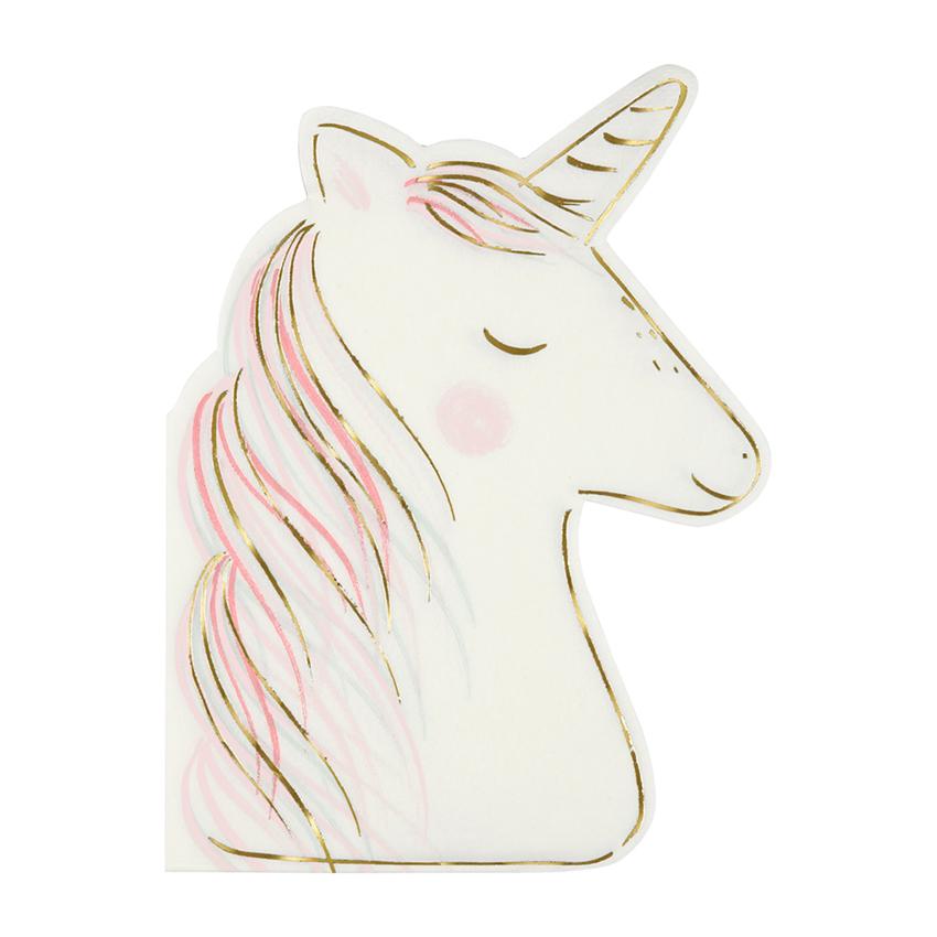 UNICORN DIE-CUT NAPKIN Meri Meri Napkins Bonjour Fete - Party Supplies