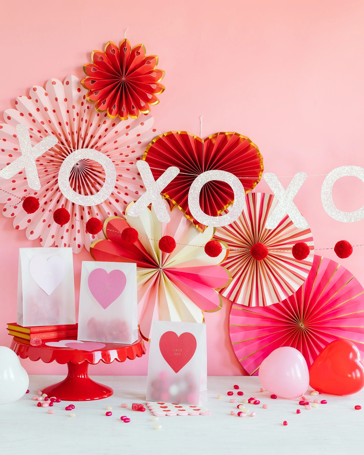 XOXO BANNER SET My Mind’s Eye Valentine's Day Decor Bonjour Fete - Party Supplies