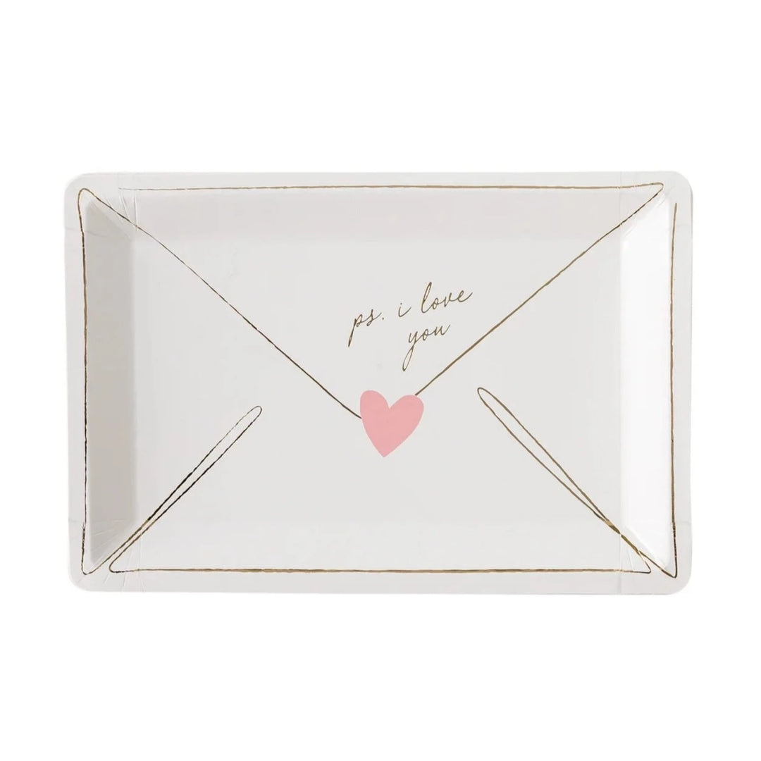 VAL944 - Occasions By Shakira - Valentine Love Notes Plate My Mind’s Eye 0 Faire Bonjour Fete - Party Supplies