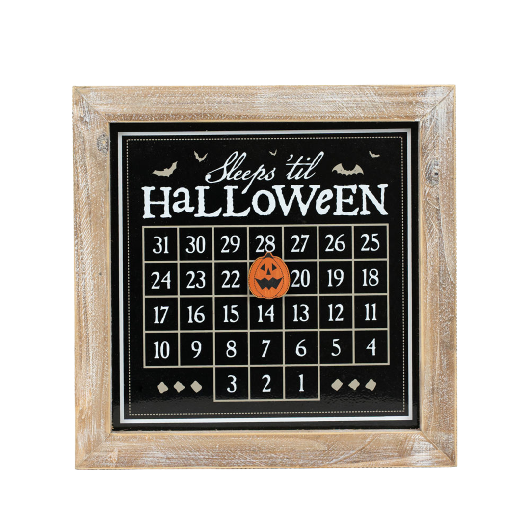 WOODEN HALLOWEEN COUNTDOWN CALENDAR Adams & Co. Halloween Home Decor Bonjour Fete - Party Supplies