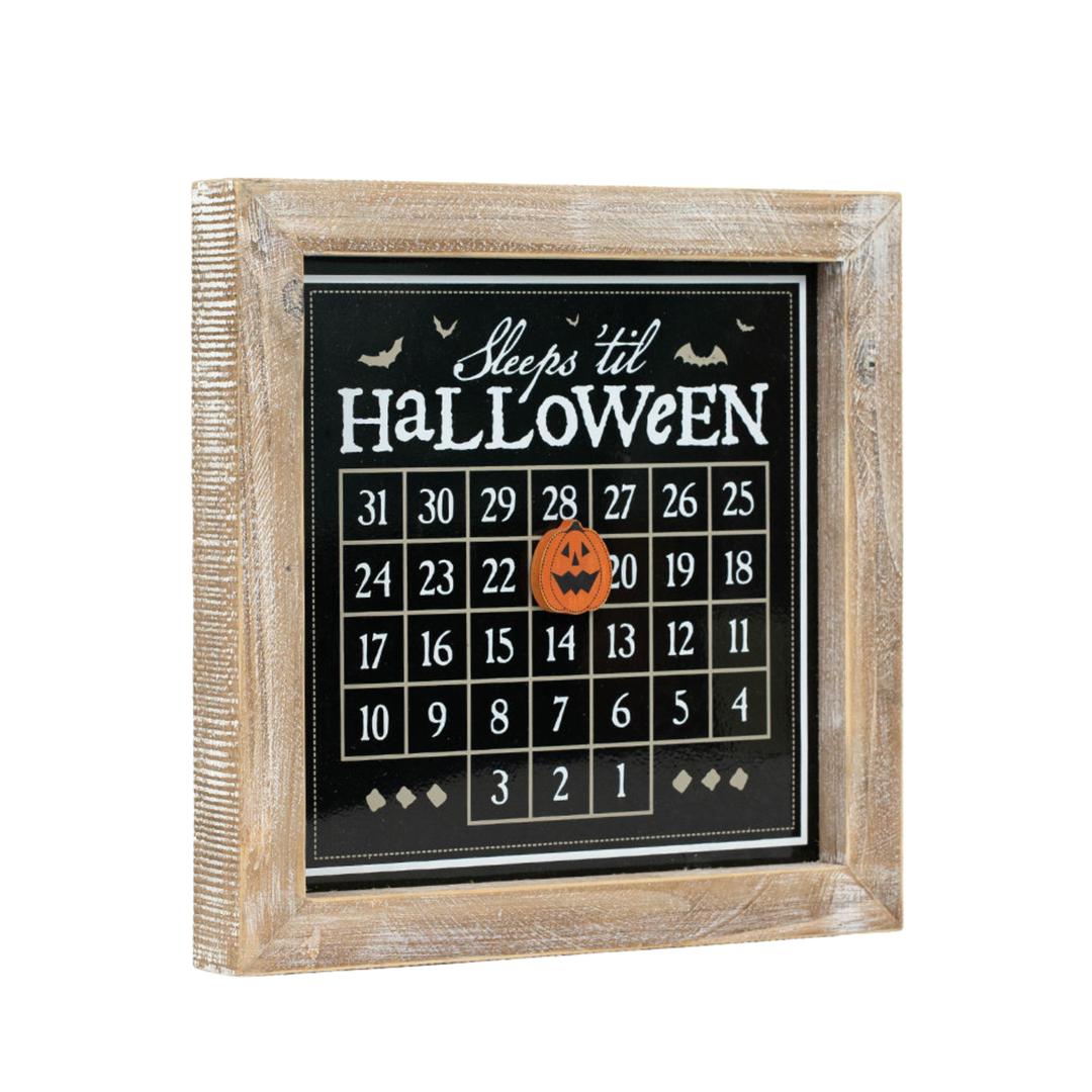 WOODEN HALLOWEEN COUNTDOWN CALENDAR Adams & Co. Halloween Home Decor Bonjour Fete - Party Supplies